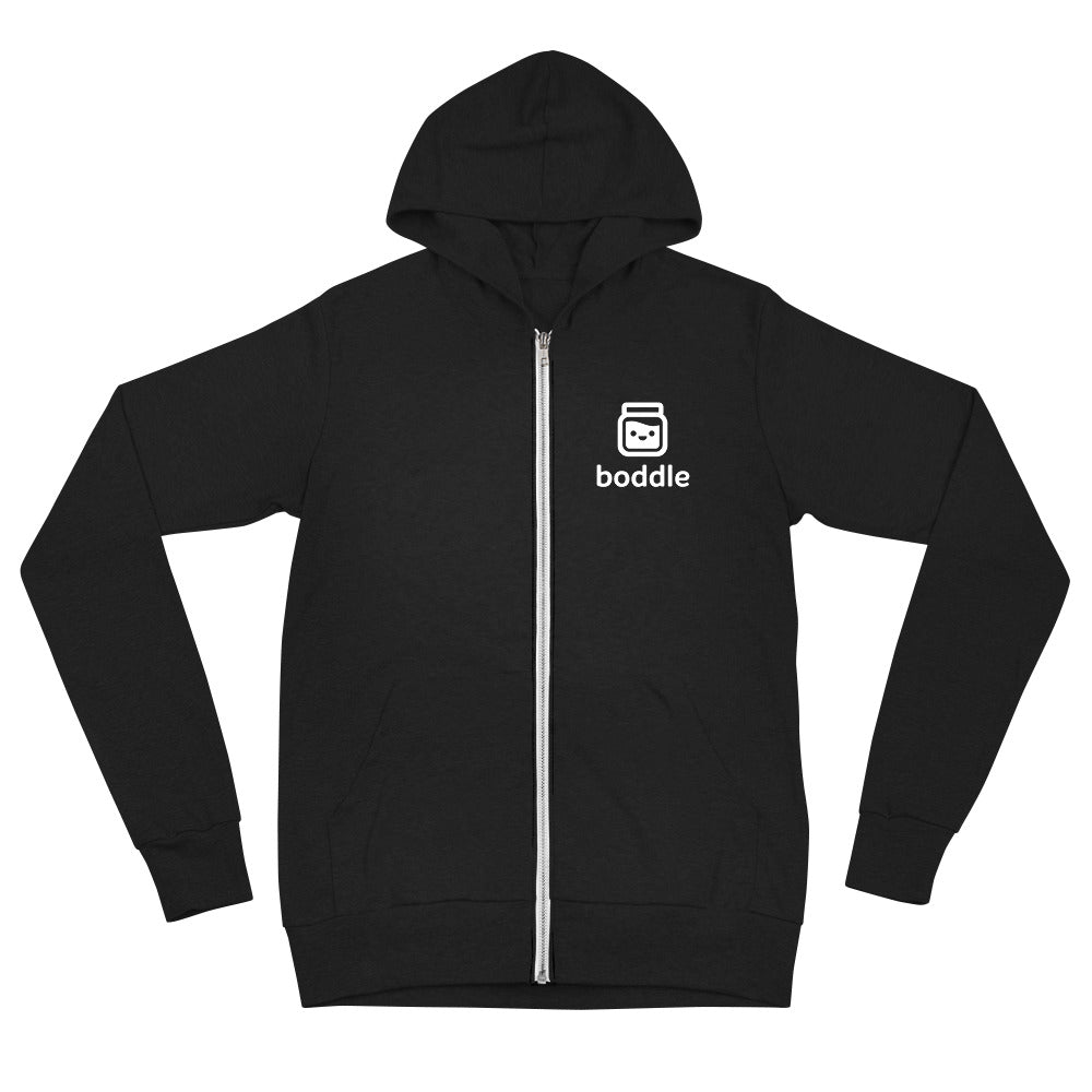 Unisex Boddle Zip-Up Hoodie
